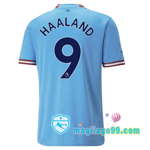 Magliago - Passione Maglie Thai Affidabili Basso Costo Online Shop | Maglia Manchester City (Erling Haaland 9) Prima Blu 2022/2023