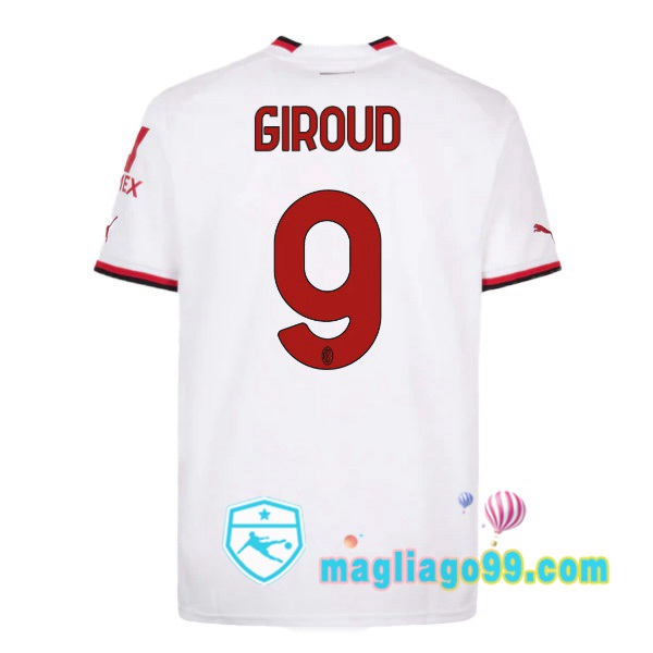 Magliago - Passione Maglie Thai Affidabili Basso Costo Online Shop | Maglia AC Milan (GIROUD 9) Seconda Bianco 2022/2023