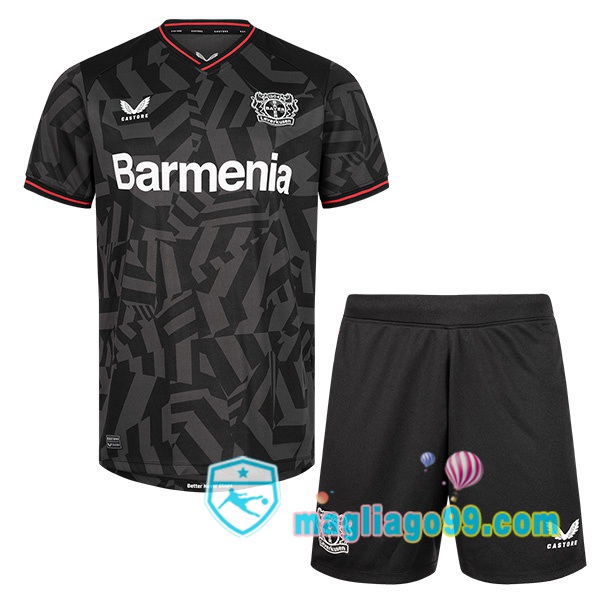 Magliago - Passione Maglie Thai Affidabili Basso Costo Online Shop | Maglia Bayer 04 Leverkusen Bambino Seconda Nero 2022/2023