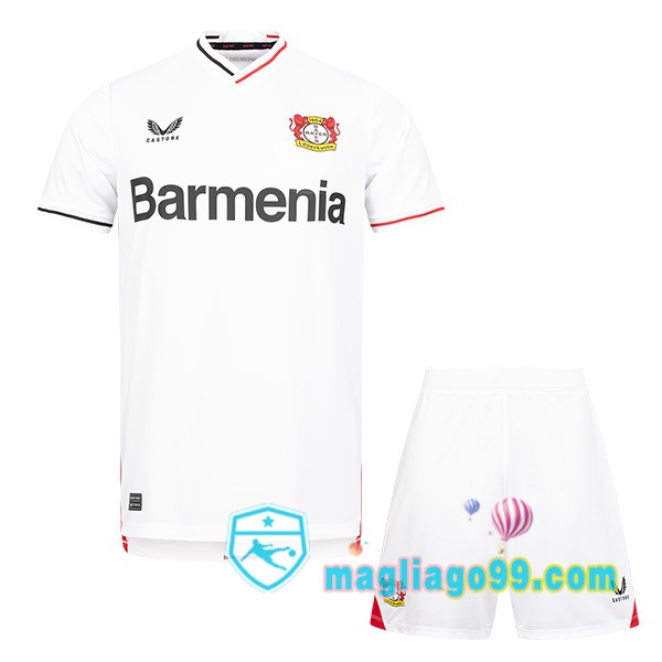 Magliago - Passione Maglie Thai Affidabili Basso Costo Online Shop | Maglia Bayer 04 Leverkusen Bambino Terza Bianco 2022/2023