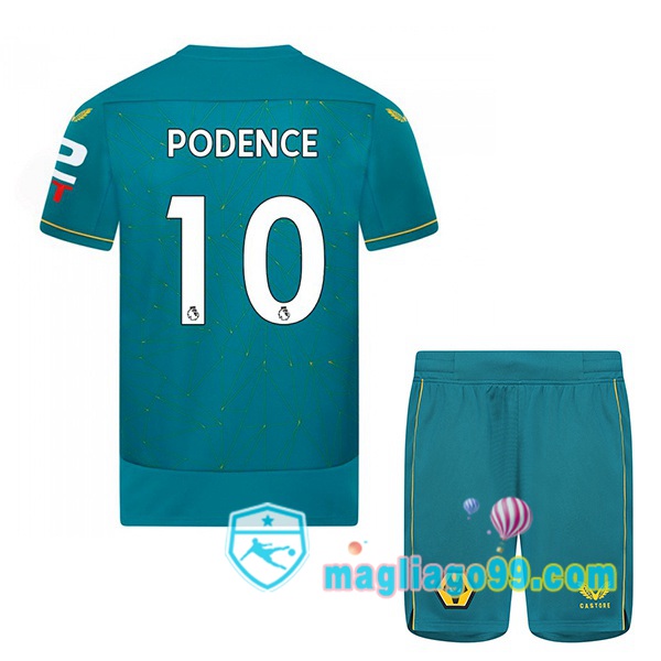 Magliago - Passione Maglie Thai Affidabili Basso Costo Online Shop | Maglia Wolves (PODENCE 10) Bambino Seconda Blu 2022/2023