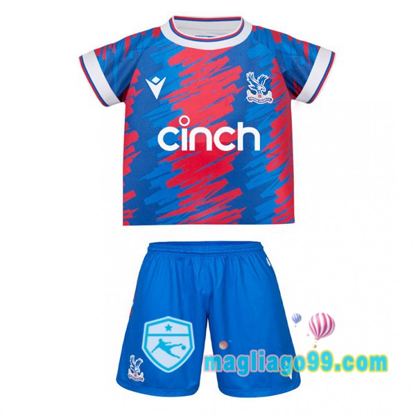 Magliago - Passione Maglie Thai Affidabili Basso Costo Online Shop | Maglia Crystal Palace Bambino Prima Blu Rosso 2022/2023