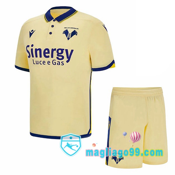 Magliago - Passione Maglie Thai Affidabili Basso Costo Online Shop | Maglia Hellas Verona Bambino Seconda Giallo 2022/2023