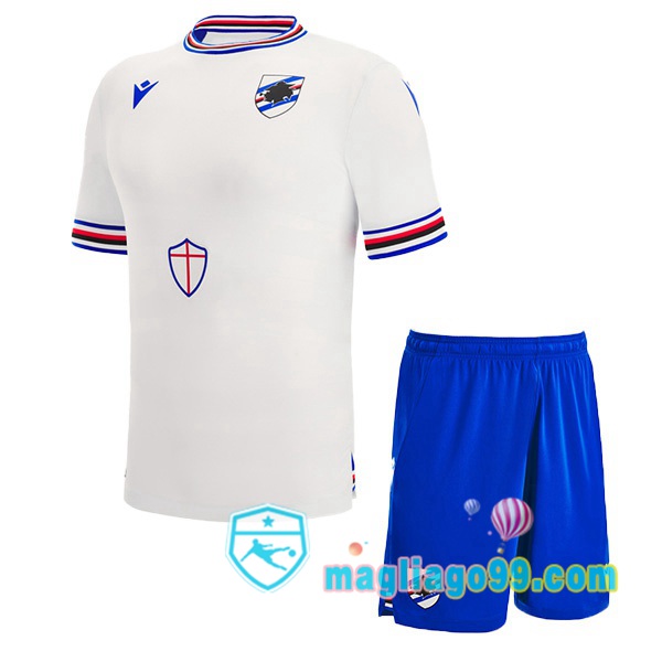 Magliago - Passione Maglie Thai Affidabili Basso Costo Online Shop | Maglia UC Sampdoria Bambino Seconda Bianco 2022/2023