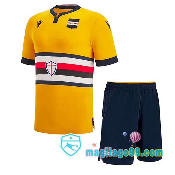 Magliago - Passione Maglie Thai Affidabili Basso Costo Online Shop | Maglia UC Sampdoria Bambino Terza Giallo 2022/2023