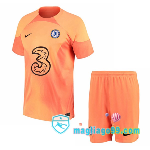 Magliago - Passione Maglie Thai Affidabili Basso Costo Online Shop | Maglia FC Chelsea Bambino Portiere Arancione 2022/2023