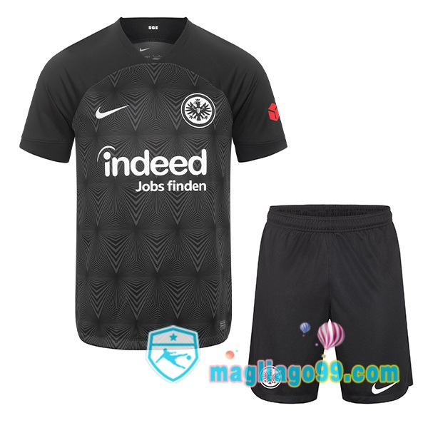 Magliago - Passione Maglie Thai Affidabili Basso Costo Online Shop | Maglia Eintracht Frankfurt Bambino Seconda Nero 2022/2023