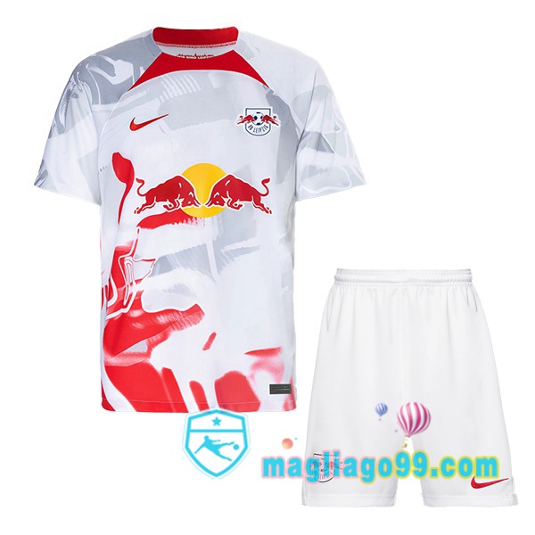 Magliago - Passione Maglie Thai Affidabili Basso Costo Online Shop | Maglia RB Leipzig Bambino Prima Bianco 2022/2023