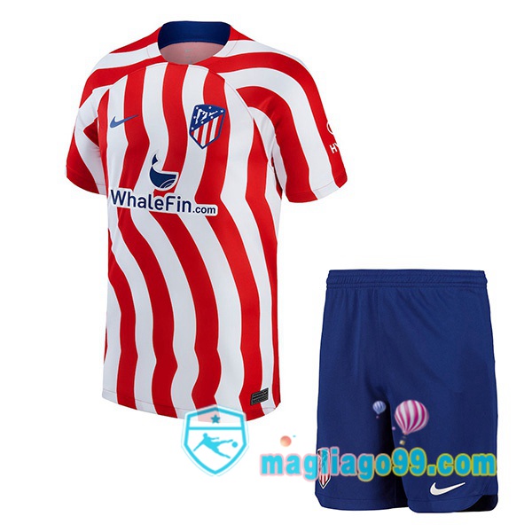 Magliago - Passione Maglie Thai Affidabili Basso Costo Online Shop | Maglia Atletico Madrid Bambino Prima Rosso 2022/2023