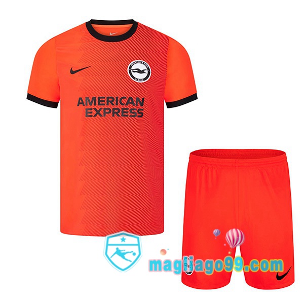 Magliago - Passione Maglie Thai Affidabili Basso Costo Online Shop | Maglia FC Brighton Bambino Seconda Arancione 2022/2023