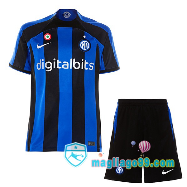 Magliago - Passione Maglie Thai Affidabili Basso Costo Online Shop | Maglia Inter Milan Bambino Prima Nero Blu 2022/2023