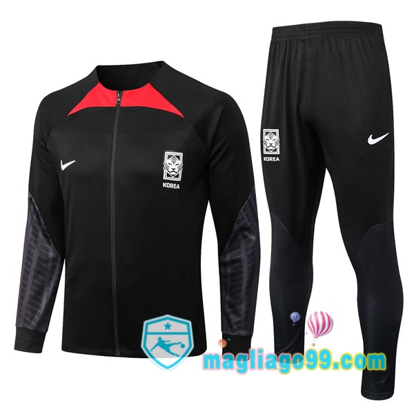 Magliago - Passione Maglie Thai Affidabili Basso Costo Online Shop | Giacca Da Allenamento Corea Nero 2022/2023