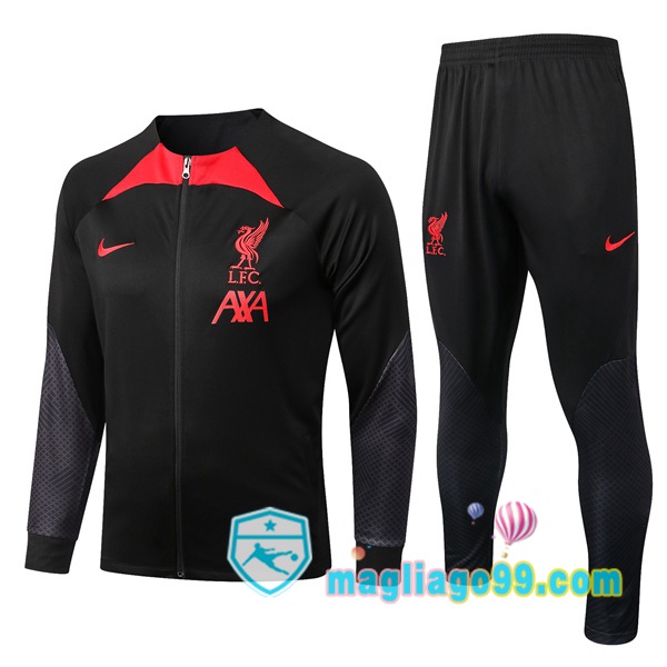 Magliago - Passione Maglie Thai Affidabili Basso Costo Online Shop | Giacca Da Allenamento FC Liverpool Nero 2022/2023