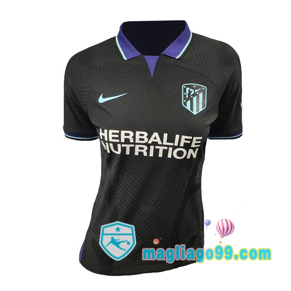 Magliago - Passione Maglie Thai Affidabili Basso Costo Online Shop | Maglia Atletico Madrid Donna Seconda Nero 2022/2023
