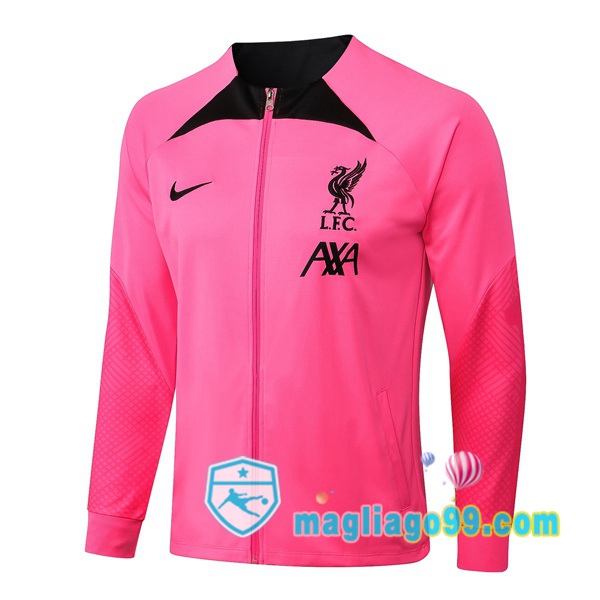 Magliago - Passione Maglie Thai Affidabili Basso Costo Online Shop | Giacca Da Allenamento FC Liverpool Rosa 2022/2023