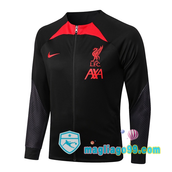 Magliago - Passione Maglie Thai Affidabili Basso Costo Online Shop | Giacca Da Allenamento FC Liverpool Nero 2022/2023