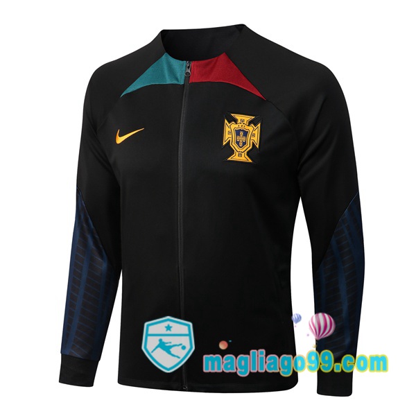 Magliago - Passione Maglie Thai Affidabili Basso Costo Online Shop | Giacca Da Allenamento Portogallo Nero 2022/2023