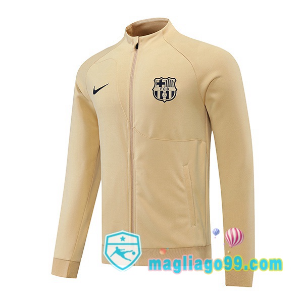 Magliago - Passione Maglie Thai Affidabili Basso Costo Online Shop | Giacca Da Allenamento FC Barcellona Giallo 2022/2023