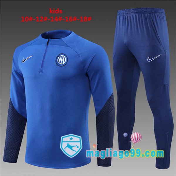Magliago - Passione Maglie Thai Affidabili Basso Costo Online Shop | Tuta da Allenamento Inter Milan Bambino Blu 2022/2023