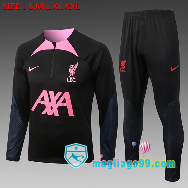Magliago - Passione Maglie Thai Affidabili Basso Costo Online Shop | Tuta da Allenamento FC Liverpool Bambino Nero 2022/2023