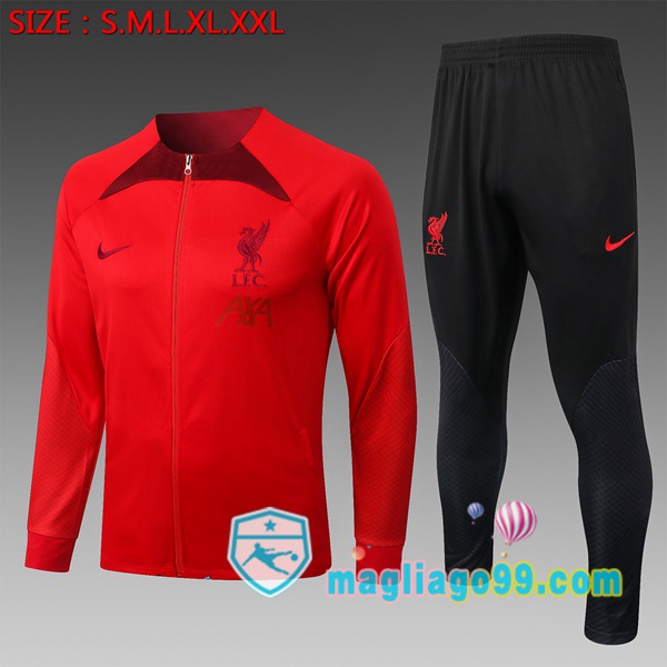 Magliago - Passione Maglie Thai Affidabili Basso Costo Online Shop | Giacca Da Allenamento FC Liverpool Bambino Rosso 2022/2023
