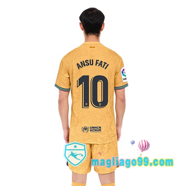 Magliago - Passione Maglie Thai Affidabili Basso Costo Online Shop | Maglia FC Barcellona (Ansu Fati 10) Seconda Giallo 2022/2023