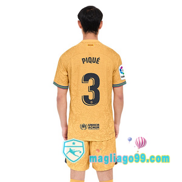 Magliago - Passione Maglie Thai Affidabili Basso Costo Online Shop | Maglia FC Barcellona (Gerard Piqué 3) Seconda Giallo 2022/2023