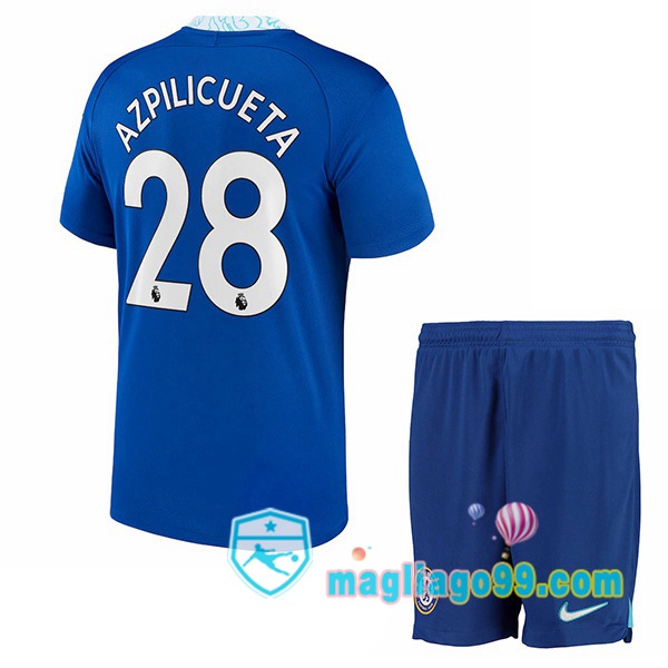 Magliago - Passione Maglie Thai Affidabili Basso Costo Online Shop | Maglia FC Chelsea (Azpilicueta 28) Bambino Prima Blu 2022/2023