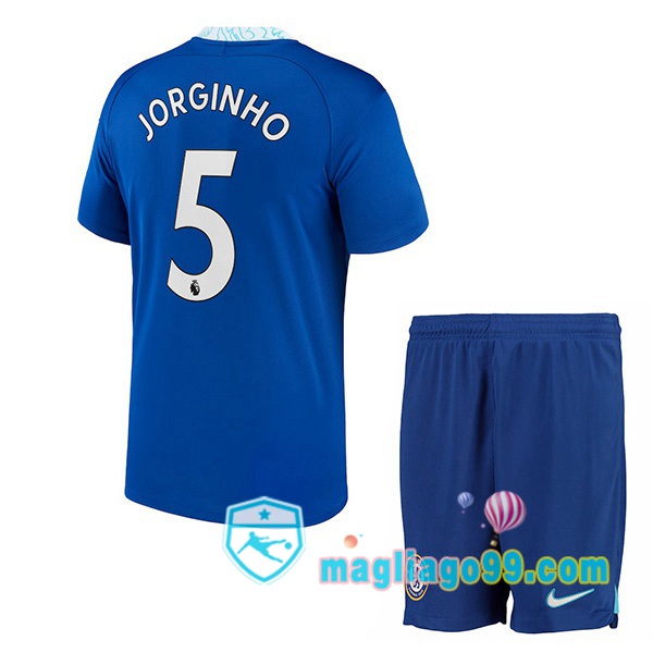 Magliago - Passione Maglie Thai Affidabili Basso Costo Online Shop | Maglia FC Chelsea (Jorginho 5) Bambino Prima Blu 2022/2023