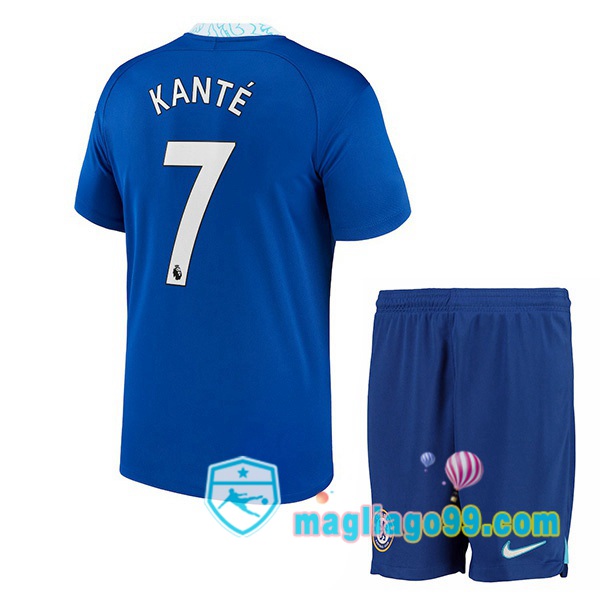 Magliago - Passione Maglie Thai Affidabili Basso Costo Online Shop | Maglia FC Chelsea (Kanté 7) Bambino Prima Blu 2022/2023