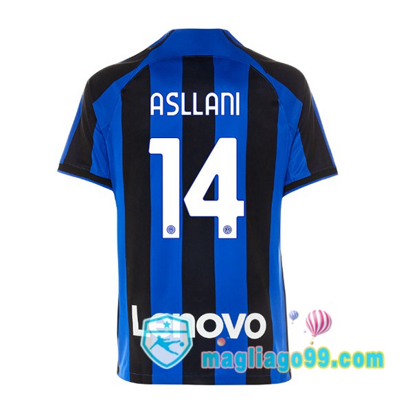 Magliago - Passione Maglie Thai Affidabili Basso Costo Online Shop | Maglia Inter Milan (ASLLANI 14) Prima Nero Blu 2022/2023