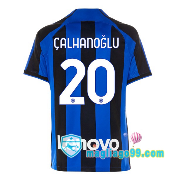 Magliago - Passione Maglie Thai Affidabili Basso Costo Online Shop | Maglia Inter Milan (ÇALHANOĞLU 20) Prima Nero Blu 2022/2023