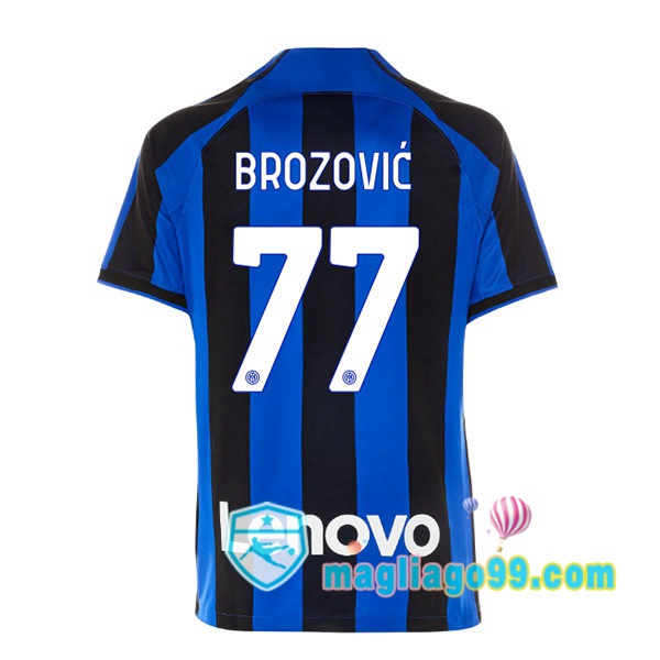 Magliago - Passione Maglie Thai Affidabili Basso Costo Online Shop | Maglia Inter Milan (BROZOVIĆ 77) Prima Nero Blu 2022/2023