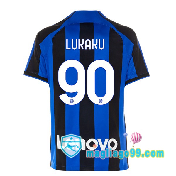 Magliago - Passione Maglie Thai Affidabili Basso Costo Online Shop | Maglia Inter Milan (LUKAKU 90) Prima Nero Blu 2022/2023
