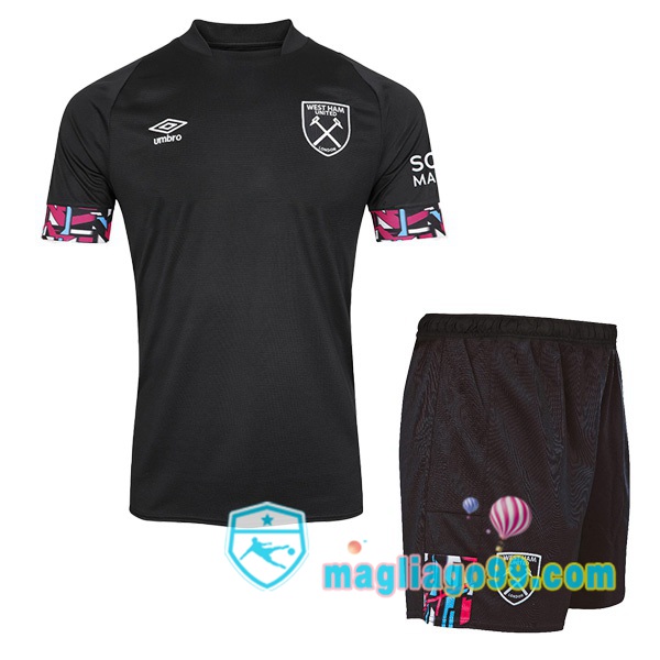 Magliago - Passione Maglie Thai Affidabili Basso Costo Online Shop | Maglia West Ham Bambino Seconda Nero 2022/2023