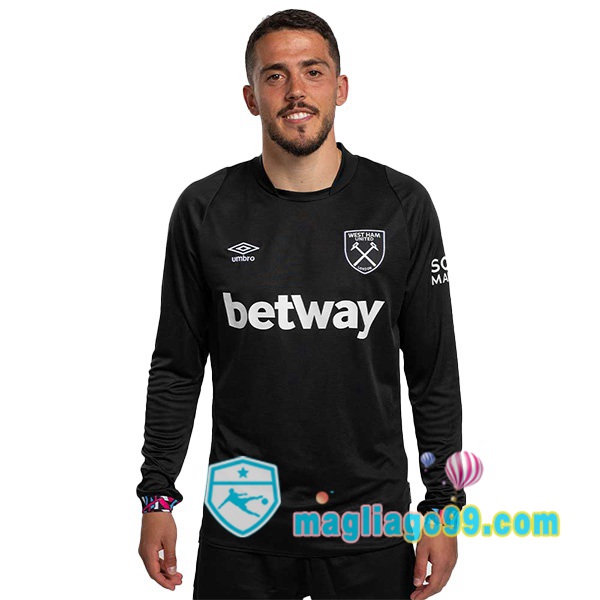 Magliago - Passione Maglie Thai Affidabili Basso Costo Online Shop | Maglia West Ham Seconda Maniche Lunghe Nero 2022/2023