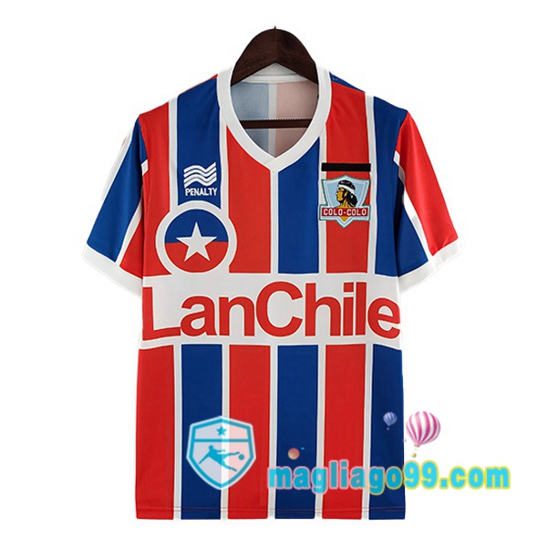 Magliago - Passione Maglie Thai Affidabili Basso Costo Online Shop | Maglia Storica Colo-Colo Retro Seconda Blu Rosso 1986