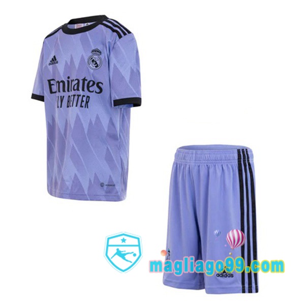 Magliago - Passione Maglie Thai Affidabili Basso Costo Online Shop | Maglia Calcio Real Madrid Bambino Seconda Porpora 2022/2023
