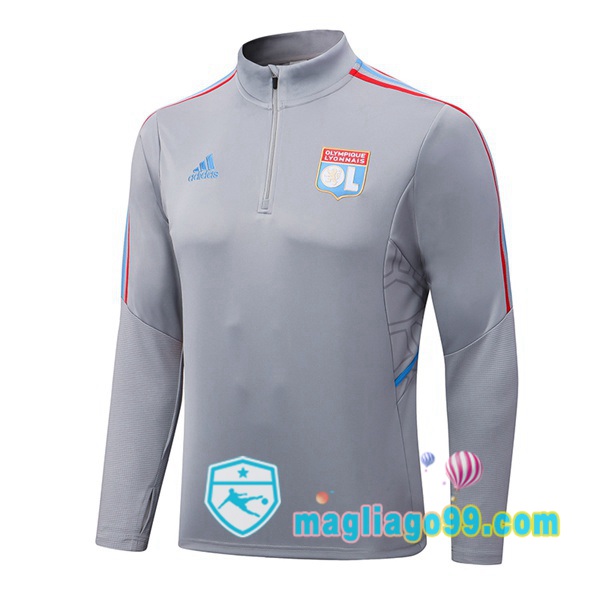 Magliago - Passione Maglie Thai Affidabili Basso Costo Online Shop | Felpe Allenamento Lyon OL Grigio 2022/2023
