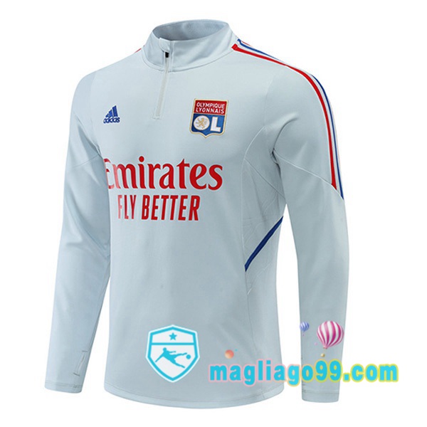 Magliago - Passione Maglie Thai Affidabili Basso Costo Online Shop | Felpe Allenamento Lyon OL Grigio 2022/2023