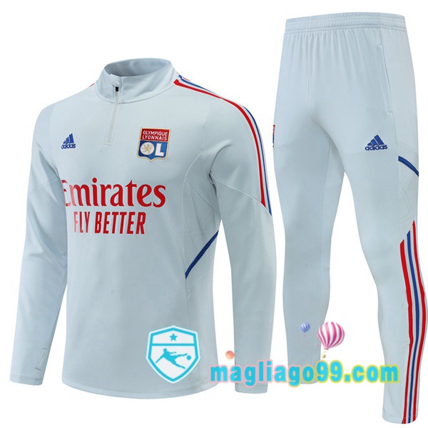 Magliago - Passione Maglie Thai Affidabili Basso Costo Online Shop | Tuta da Allenamento Lyon OL Grigio 2022/2023
