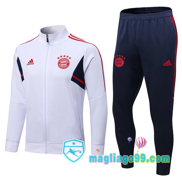 Magliago - Passione Maglie Thai Affidabili Basso Costo Online Shop | Giacca Da Allenamento Bayern Monaco Bianco 2022/2023