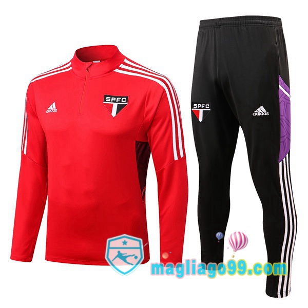 Magliago - Passione Maglie Thai Affidabili Basso Costo Online Shop | Tuta da Allenamento Sao Paulo FC Rosso 2022/2023