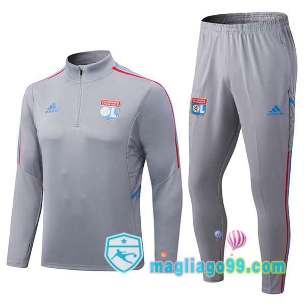 Magliago - Passione Maglie Thai Affidabili Basso Costo Online Shop | Tuta da Allenamento Lyon OL Grigio 2022/2023