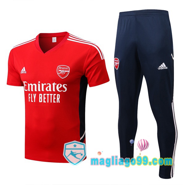 Magliago - Passione Maglie Thai Affidabili Basso Costo Online Shop | Tuta Maglie Allenamento Arsenal + Pantaloni Rosso 2022/2023