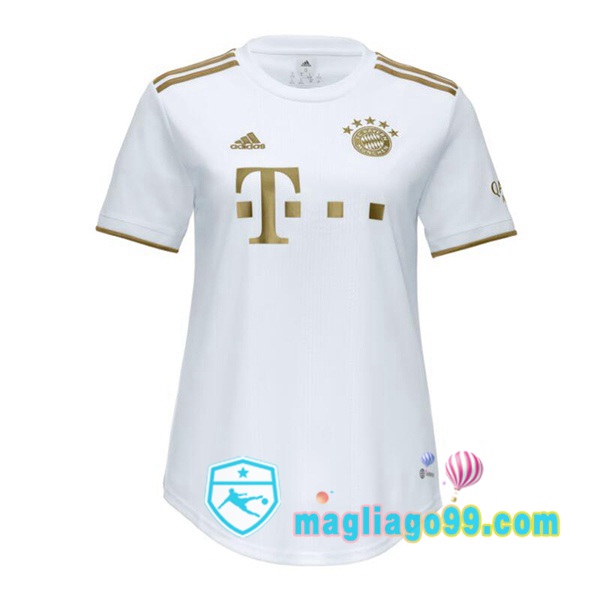 Magliago - Passione Maglie Thai Affidabili Basso Costo Online Shop | Maglia Calcio Bayern Monaco Donna Seconda Bianco 2022/2023