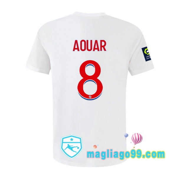 Magliago - Passione Maglie Thai Affidabili Basso Costo Online Shop | Maglia Calcio Lyon OL (AOUAR 8) Prima Bianco 2022/2023