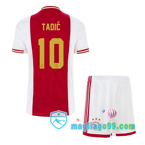Magliago - Passione Maglie Thai Affidabili Basso Costo Online Shop | Maglia Calcio AFC Ajax (Tadić 10) Bambino Prima Bianco Rosso 2022/2023