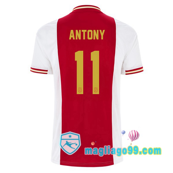 Magliago - Passione Maglie Thai Affidabili Basso Costo Online Shop | Maglia Calcio AFC Ajax (Antony 11) Prima Bianco Rosso 2022/2023