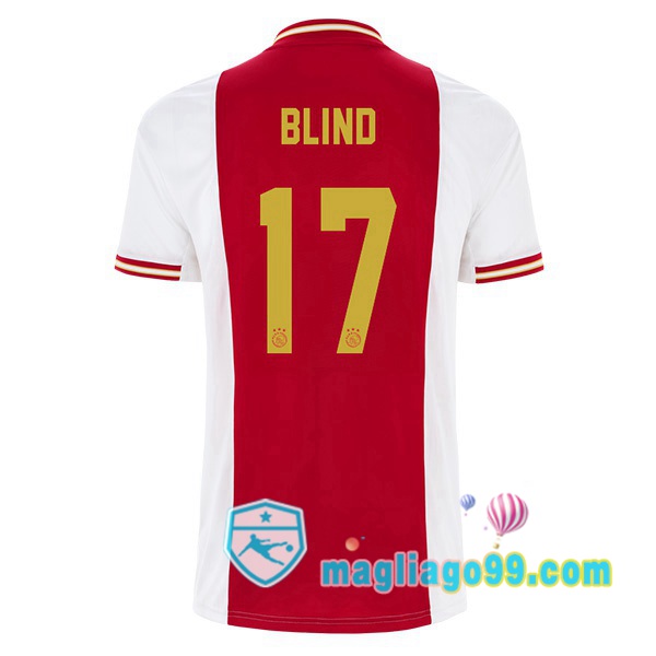 Magliago - Passione Maglie Thai Affidabili Basso Costo Online Shop | Maglia Calcio AFC Ajax (Blind 17) Prima Bianco Rosso 2022/2023